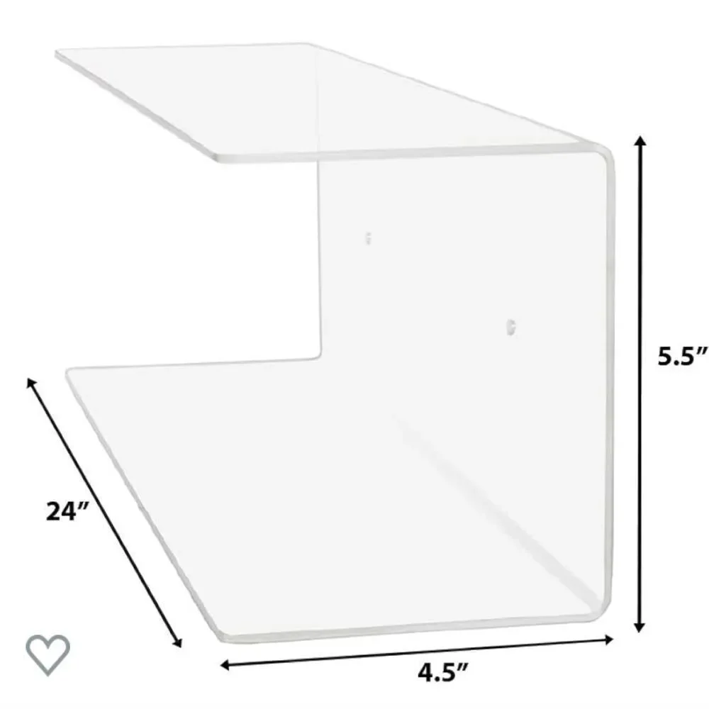 Premium 2 Tier Floating Acrylic Shelf, Bathrooms, Kitchen & Office (24 Inch)